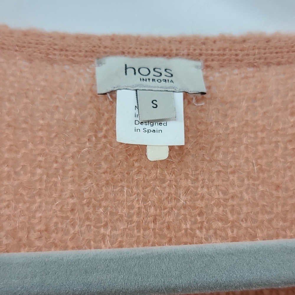 Hoss intropia peach mohair sweater with bead trim - Picture 3 of 4